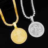 GL Catholic Virgin Mary Silver Moissanite Pendant